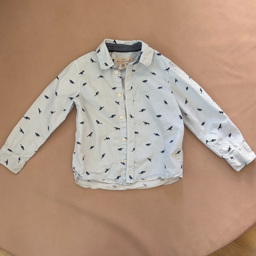 H&M Boys Button Up Long Sleeve Dress Shirt